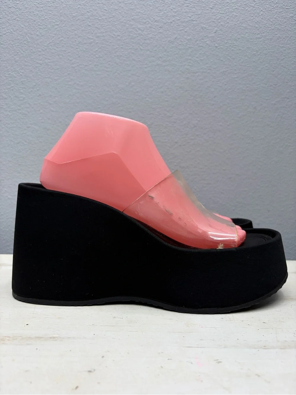 Zara Clear Strap Platform Slide Sandals Size 39 - Picture 3 of 8